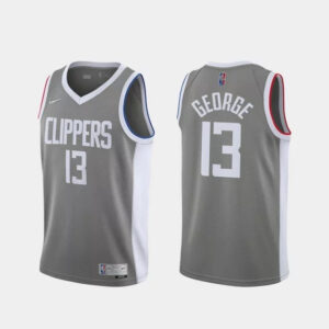 Regata NBA Los Angeles Clippers City 20/21 Edition Nike Authentic Swingman George 13 - Cinza
